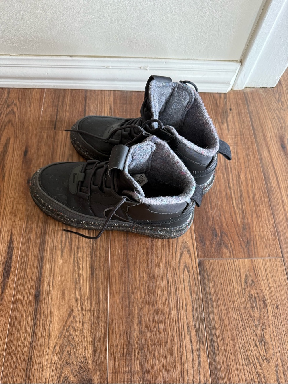 NIKE AIR FORCE 1 BOOTS SNEAKERS DARK SMOKE GREY BLACK RARE DD0747 001 (SIZE 10) - Picture 2 of 8